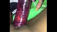 HOT EBONY DILDOING HER WET PUSSY UNTILL SHE CUMS AND SQUIRTS Thumb