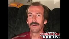 Guy with a mustache tugs his cock before cumming hard Thumb