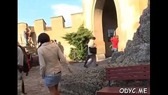 Sleder playgirl takes a hardcore fuck doggy style by an old dude Thumb